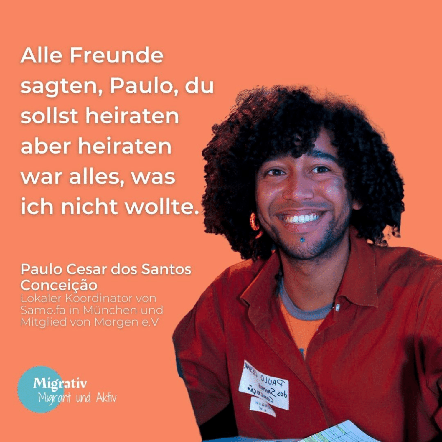 Folge 8: Paulo Cesar dos Santos Conceição – Vom Umweltpolitische Studium zu Flüchtlingsarbeit Folge 8: Paulo Cesar dos Santos Conceição – Vom Umweltpolitische Studium zu Flüchtlingsarbeit